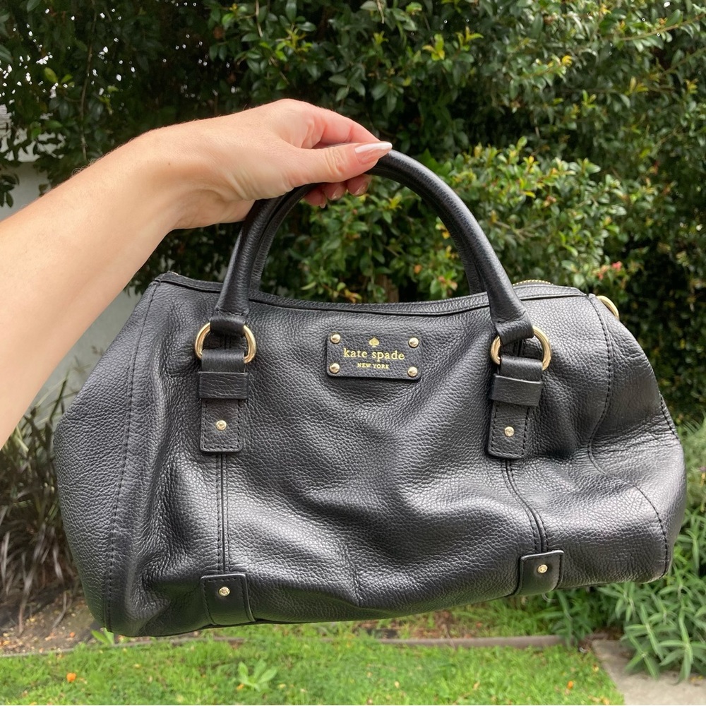 Kate Spade Black Leather Satchel - Picture 4 of 12